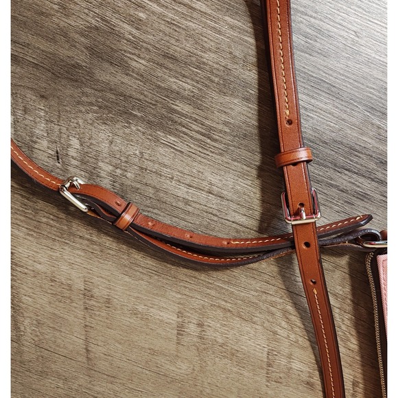 Dooney & Bourke Crossbody Bag Womens Pink Canvas Nylon Leather Trim Purse Zip - Picture 9 of 16